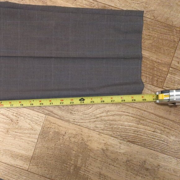 Ralph Lauren Mens 36x30 Medium Gray Plaid Dress Pants Comfort Flex Flat Front - Picture 8 of 12